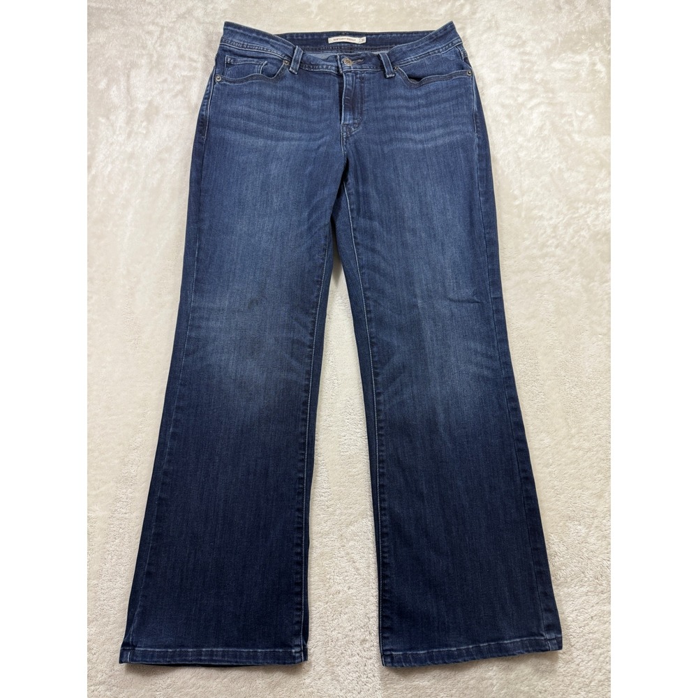Levi's Womens 529 Curvy Bootcut Dark Wash Blue Jeans 31x30 Meas: 32x29.5